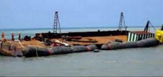 Wrech Refloating Boat Uszkodzone poduszki powietrzne Czarna morska gumowa poduszka powietrzna